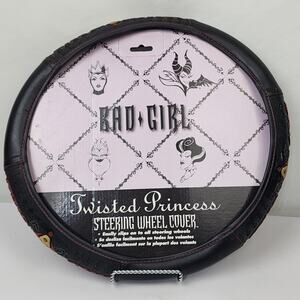 Twisted Princess Bad Girl Black Slip on Steering Wheel Cover 14.5 to 15.5"